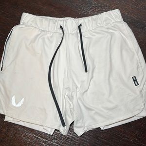 0662. SILVER-LITE 2.0 5” LINER SHORT - IVORY CREAM/WHITE